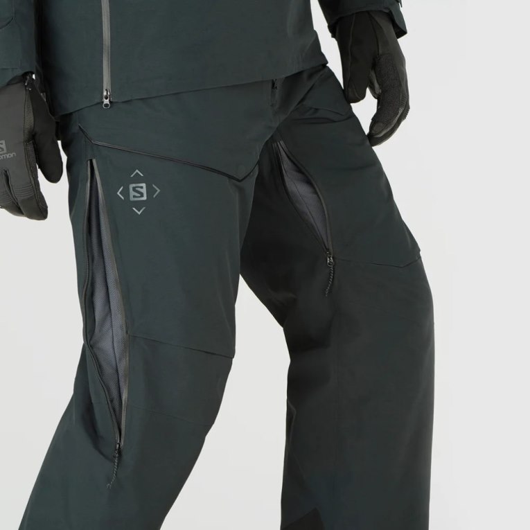 Black Salomon Gravity Gore Tex Men's Ski Pants | PH 79314U